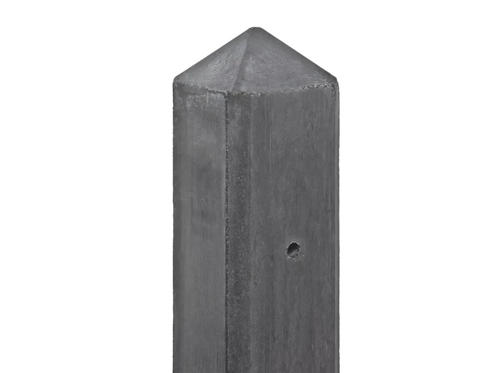 Betonpaal punt antraciet ongecoat (tbv 1 onderplaat) 10x10x190