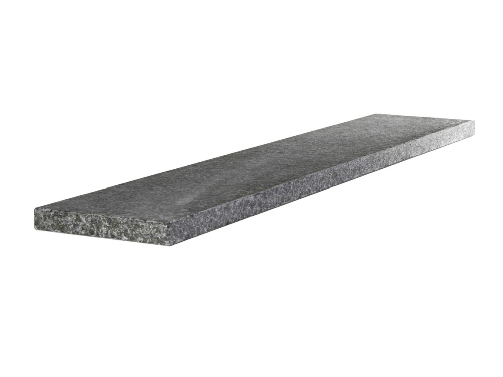 Basalt vijverrand 3x20x100 2x gez. 2x gevl.
