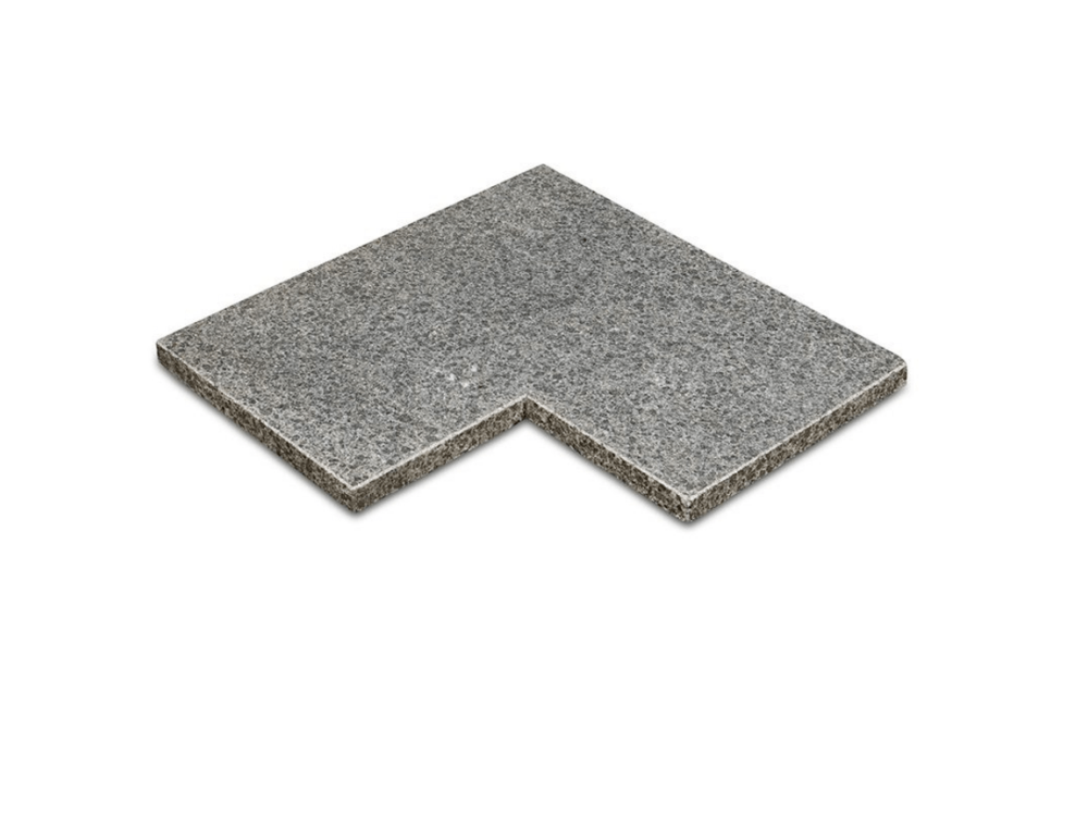 Basalt vijverrand hoekstuk 3x20x50 2x gez. 2x gevl.
