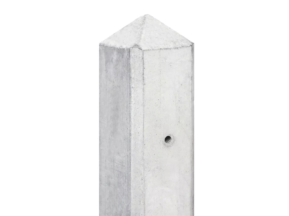 Betonpaal punt grijs ongecoat (tbv 1 onderplaat) 10x10x190
