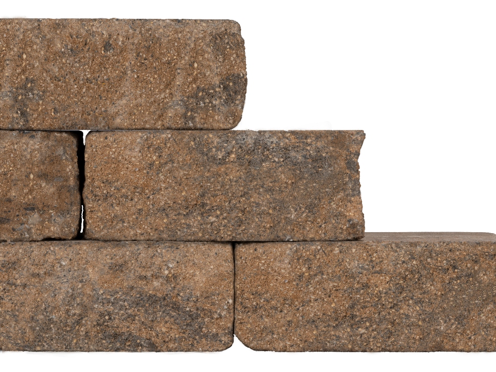 Granuwall 12x12x30 bruin/zwart
