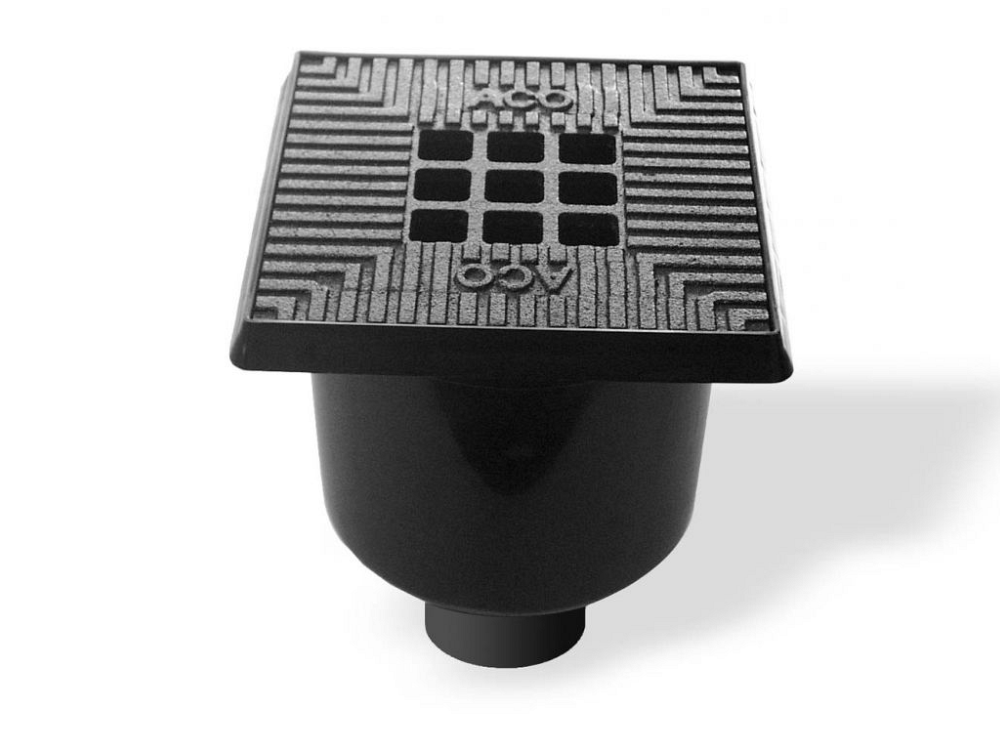 Hexdrain schrobput gietijzer rooster zwart
