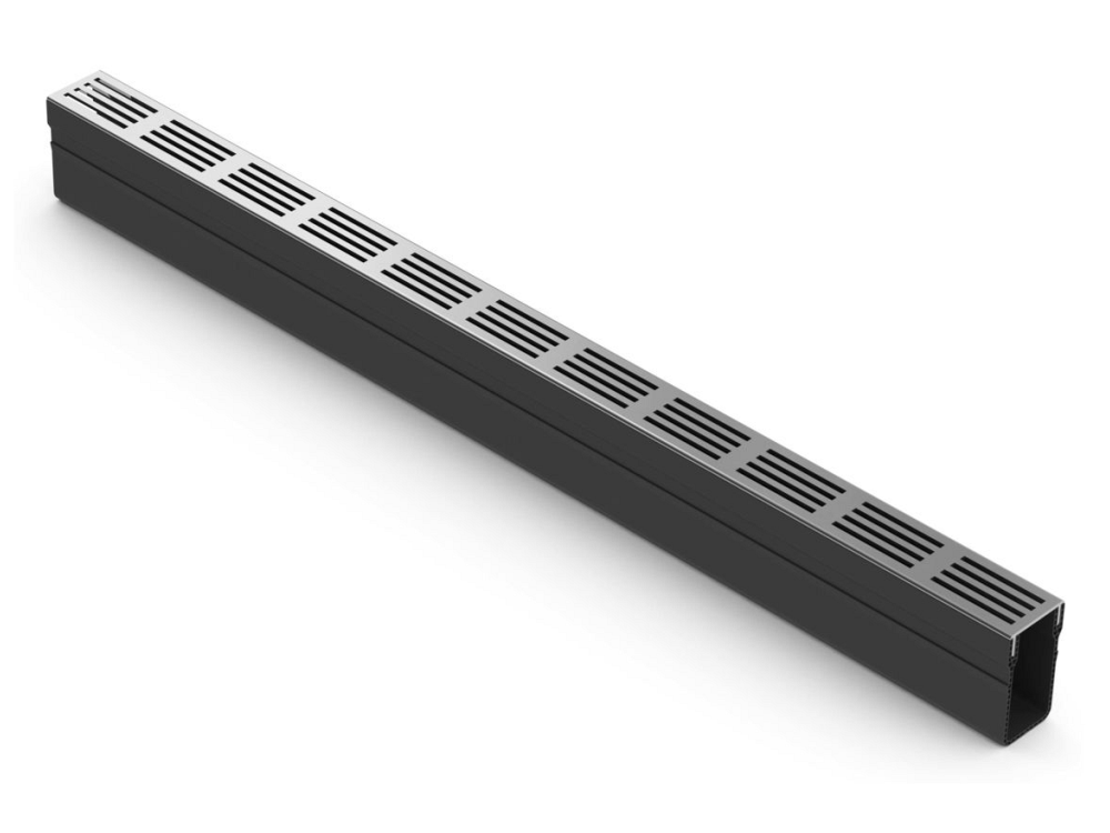 Slimline goot 1 meter aluminium
